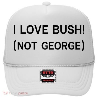 I Love Bush Not George Hat