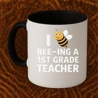 I Love Bee-Ing A 1st Grade Teacher Honey Bee Job Profession Coffee Mug thumb 2