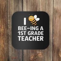 I Love Bee-Ing A 1st Grade Teacher Honey Bee Job Profession Coaster thumb 0