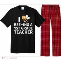 I Love Bee-Ing A 1st Grade Teacher Honey Bee Job Profession Pajama Set thumb 0
