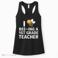 I Love Bee-Ing A 1st Grade Teacher Honey Bee Job Profession Women's Tank Top thumb 0