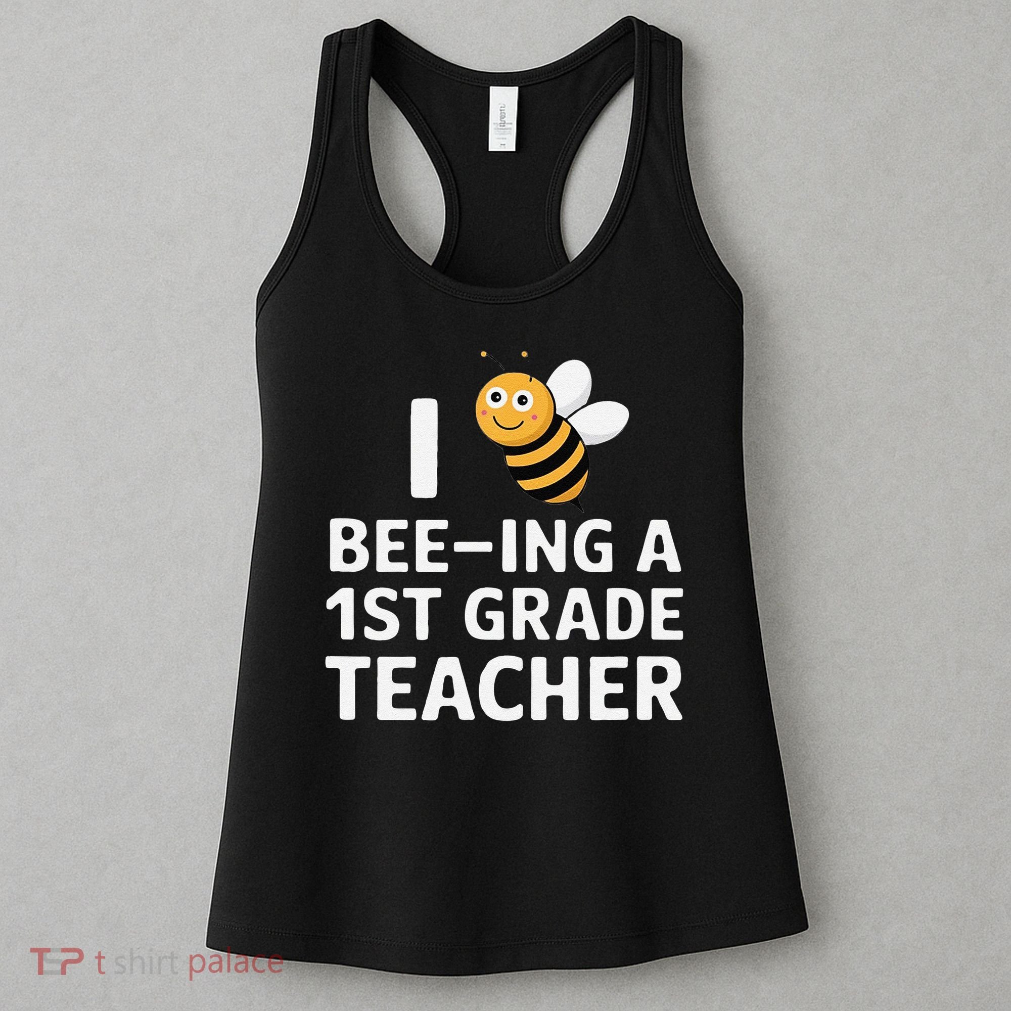 I Love Bee-Ing A 1st Grade Teacher Honey Bee Job Profession Women's Tank Top