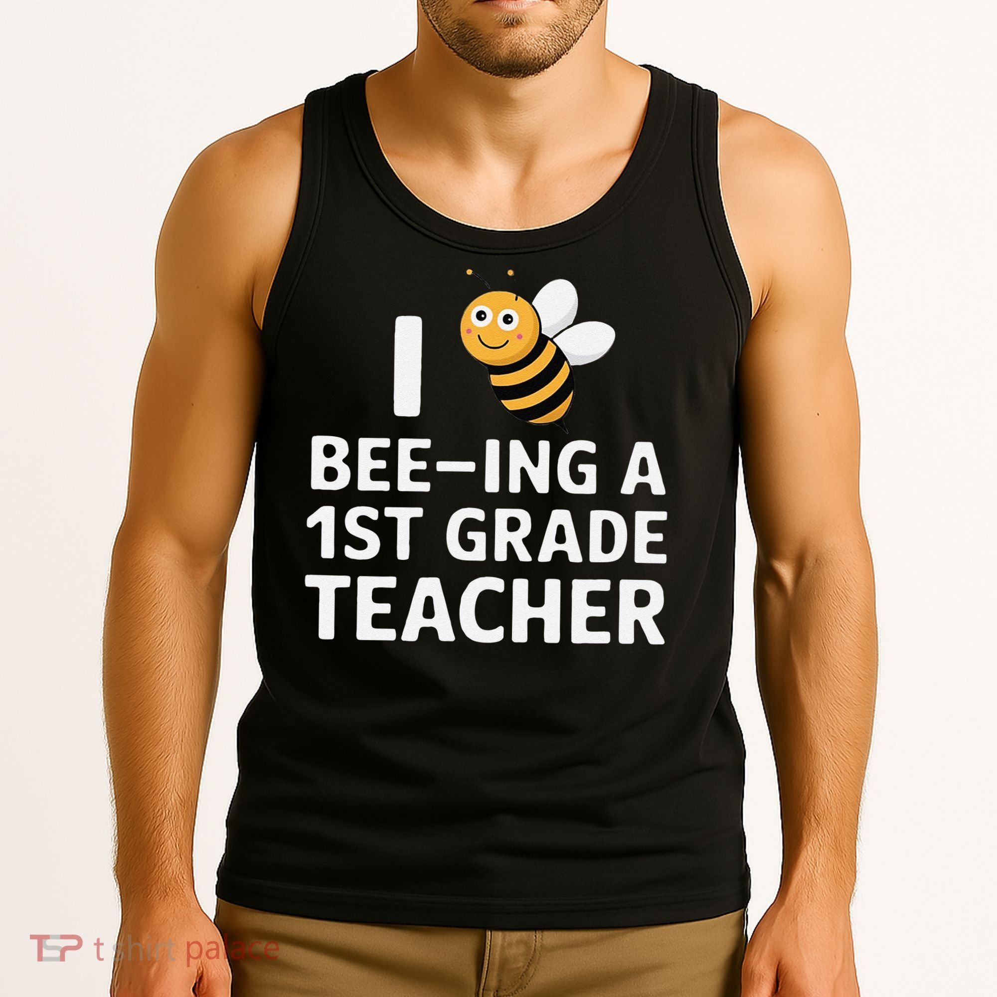 I Love Bee-Ing A 1st Grade Teacher Honey Bee Job Profession Tank Top