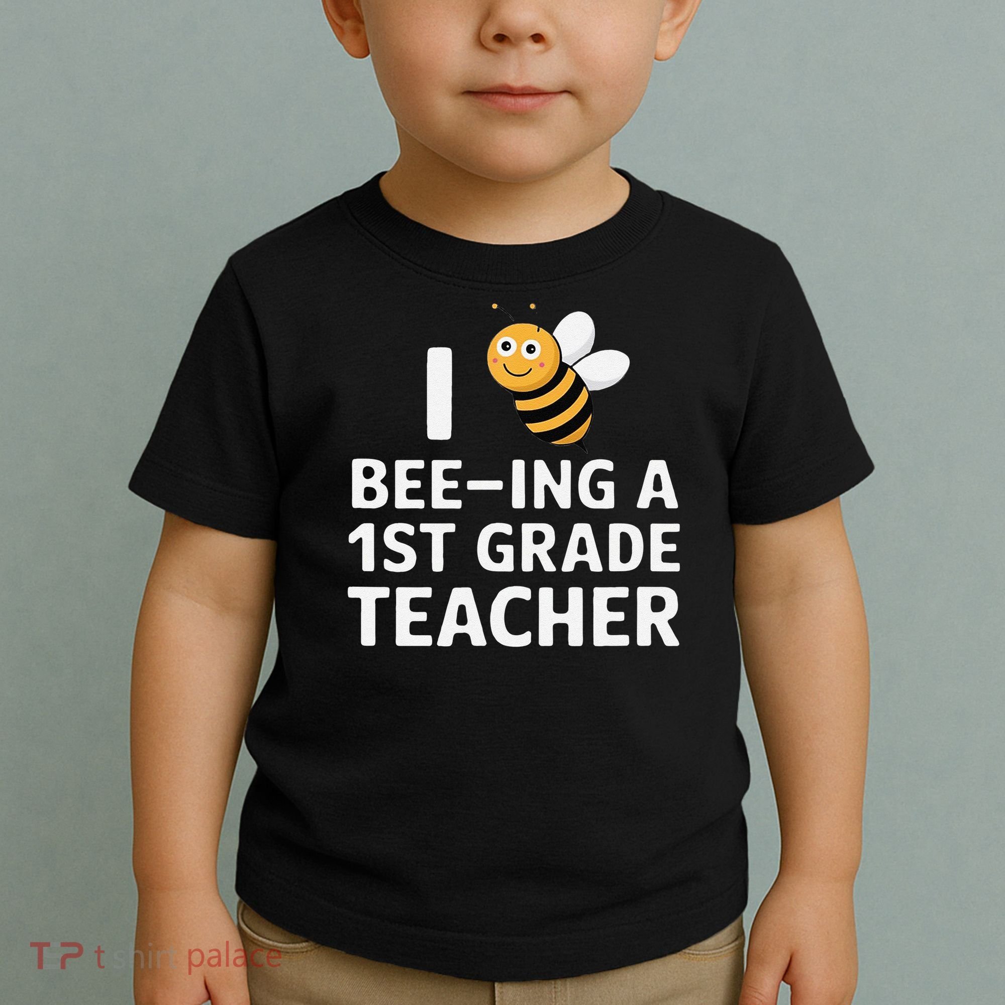 I Love Bee-Ing A 1st Grade Teacher Honey Bee Job Profession Toddler T-Shirt
