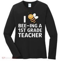 I Love Bee-Ing A 1st Grade Teacher Honey Bee Job Profession Women's Long Sleeve Shirt thumb 0