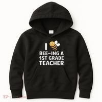 I Love Bee-Ing A 1st Grade Teacher Honey Bee Job Profession Kids Hoodie thumb 0