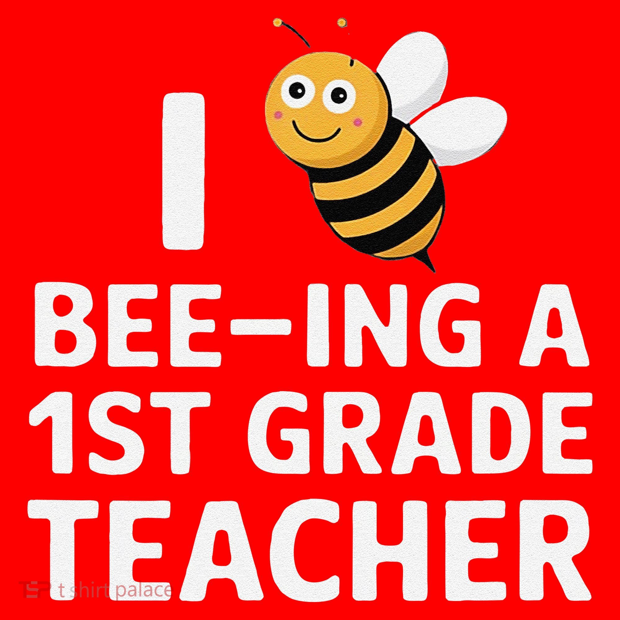 I Love Bee-Ing A 1st Grade Teacher Honey Bee Job Profession Santa Hat