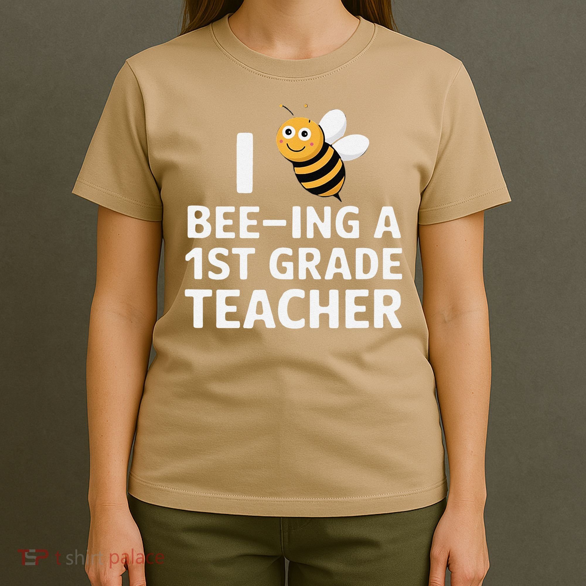 I Love Bee-Ing A 1st Grade Teacher Honey Bee Job Profession T-Shirt