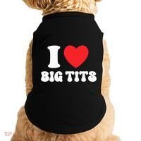 I Love Big Tits Funny Titties Boobs Lesbian Bachelor Party Doggie Tank thumb 0