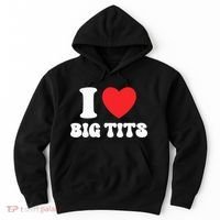 I Love Big Tits Funny Titties Boobs Lesbian Bachelor Party Hoodie thumb 0