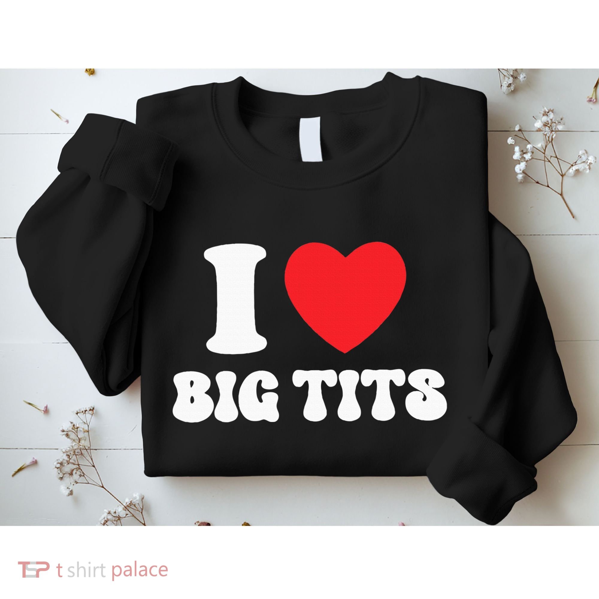 I Love Big Tits Funny Titties Boobs Lesbian Bachelor Party Sweatshirt
