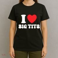 I Love Big Tits Funny Titties Boobs Lesbian Bachelor Party T-Shirt thumb 4