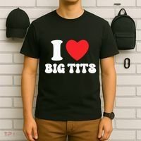 I Love Big Tits Funny Titties Boobs Lesbian Bachelor Party T-Shirt thumb 6