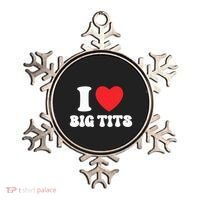 I Love Big Tits Funny Titties Boobs Lesbian Bachelor Party Ornament thumb 0