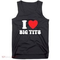 I Love Big Tits Funny Titties Boobs Lesbian Bachelor Party Tank Top thumb 0