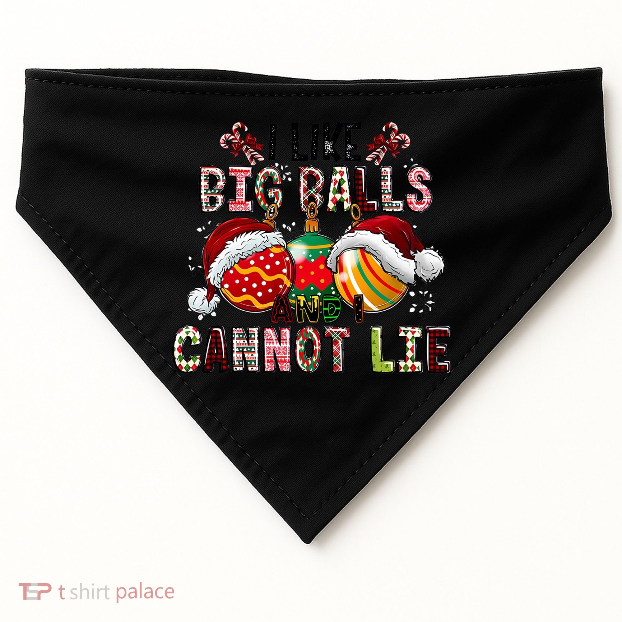 I Like Big Balls And Cannot Lie Funny Christmas Funny Gift USA-Made Doggie Bandana