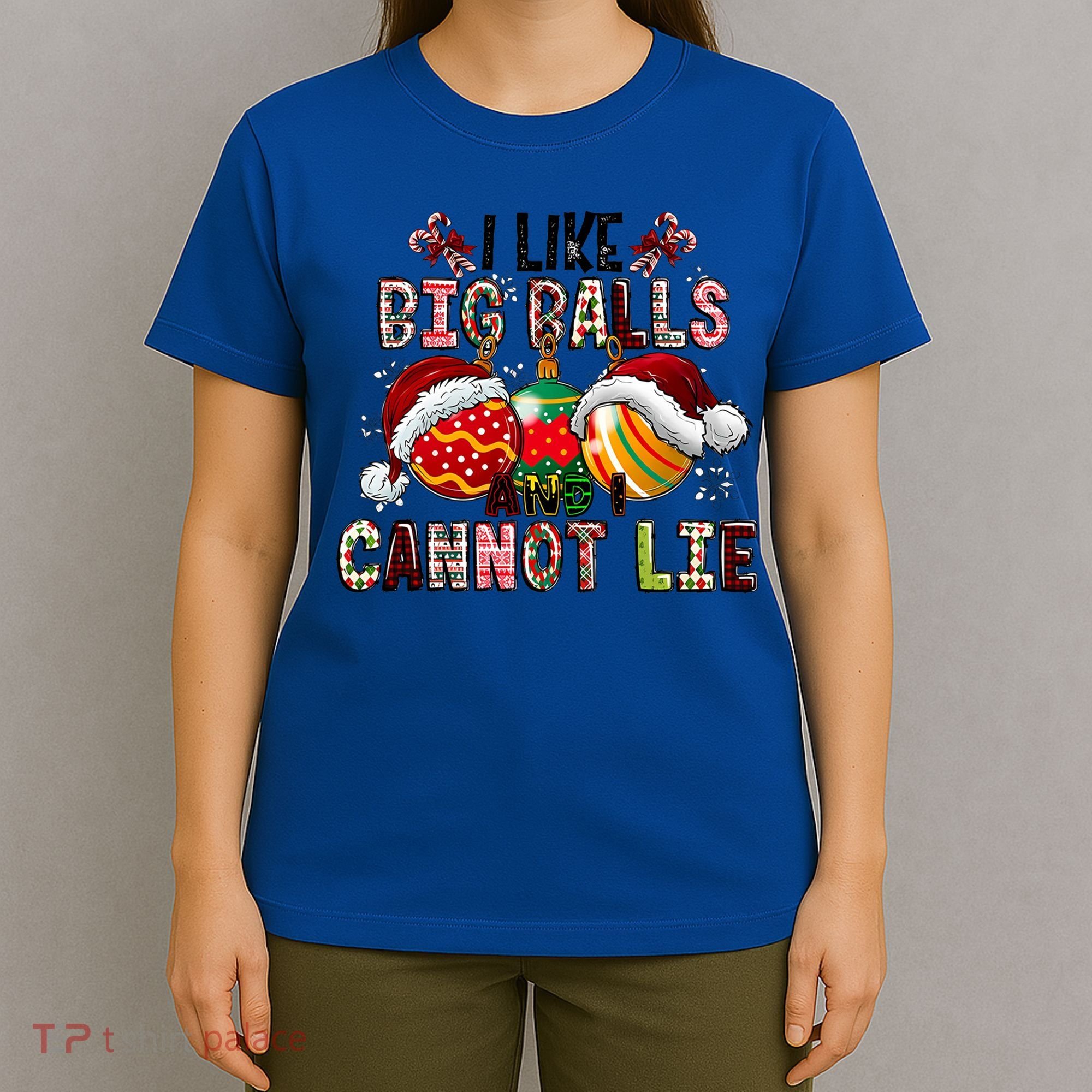 I Like Big Balls And Cannot Lie Funny Christmas Funny Gift T-Shirt