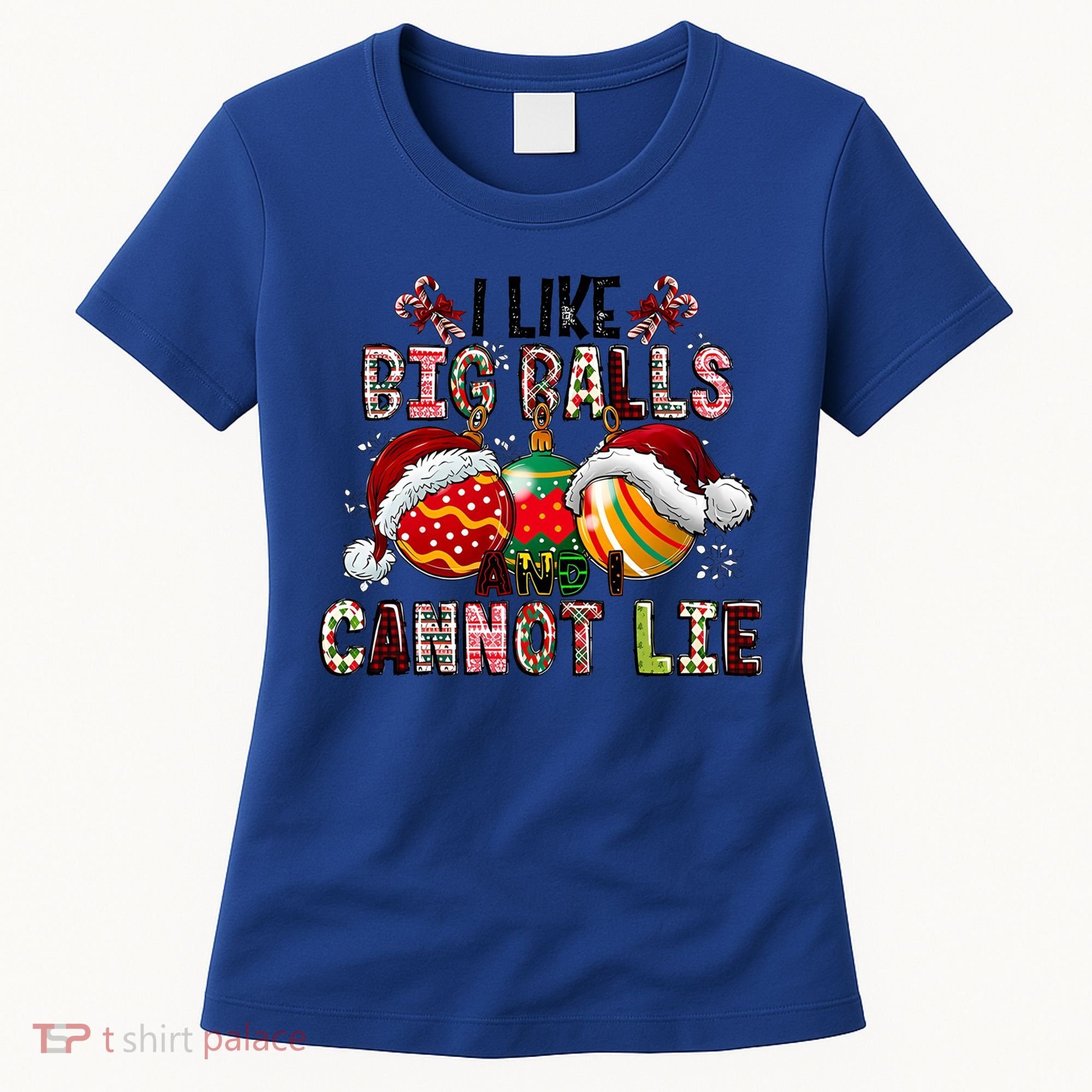 I Like Big Balls And Cannot Lie Funny Christmas Funny Gift Women's T-Shirt