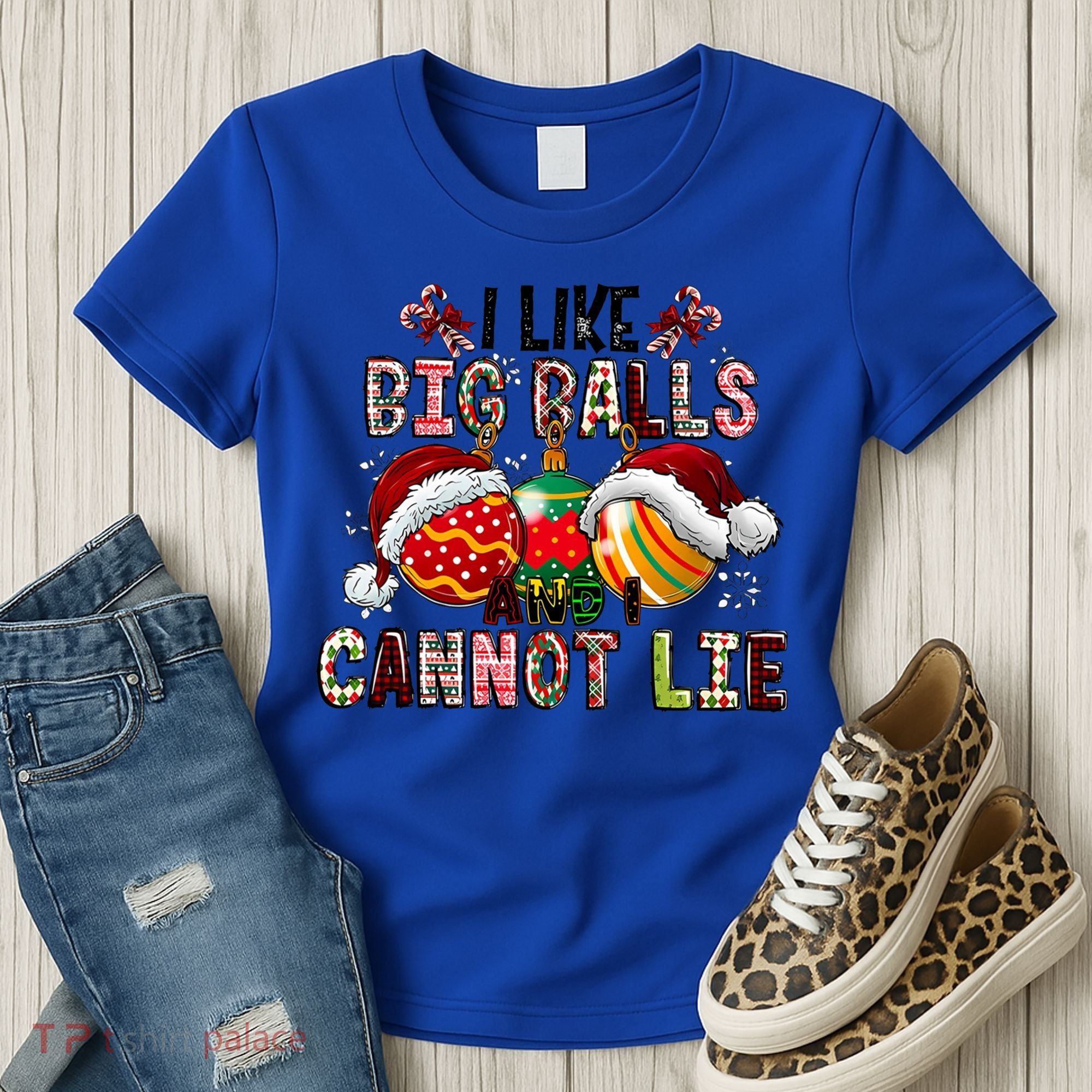 I Like Big Balls And Cannot Lie Funny Christmas Funny Gift Women's T-Shirt