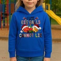I Like Big Balls And Cannot Lie Funny Christmas Funny Gift Kids Hoodie thumb 3