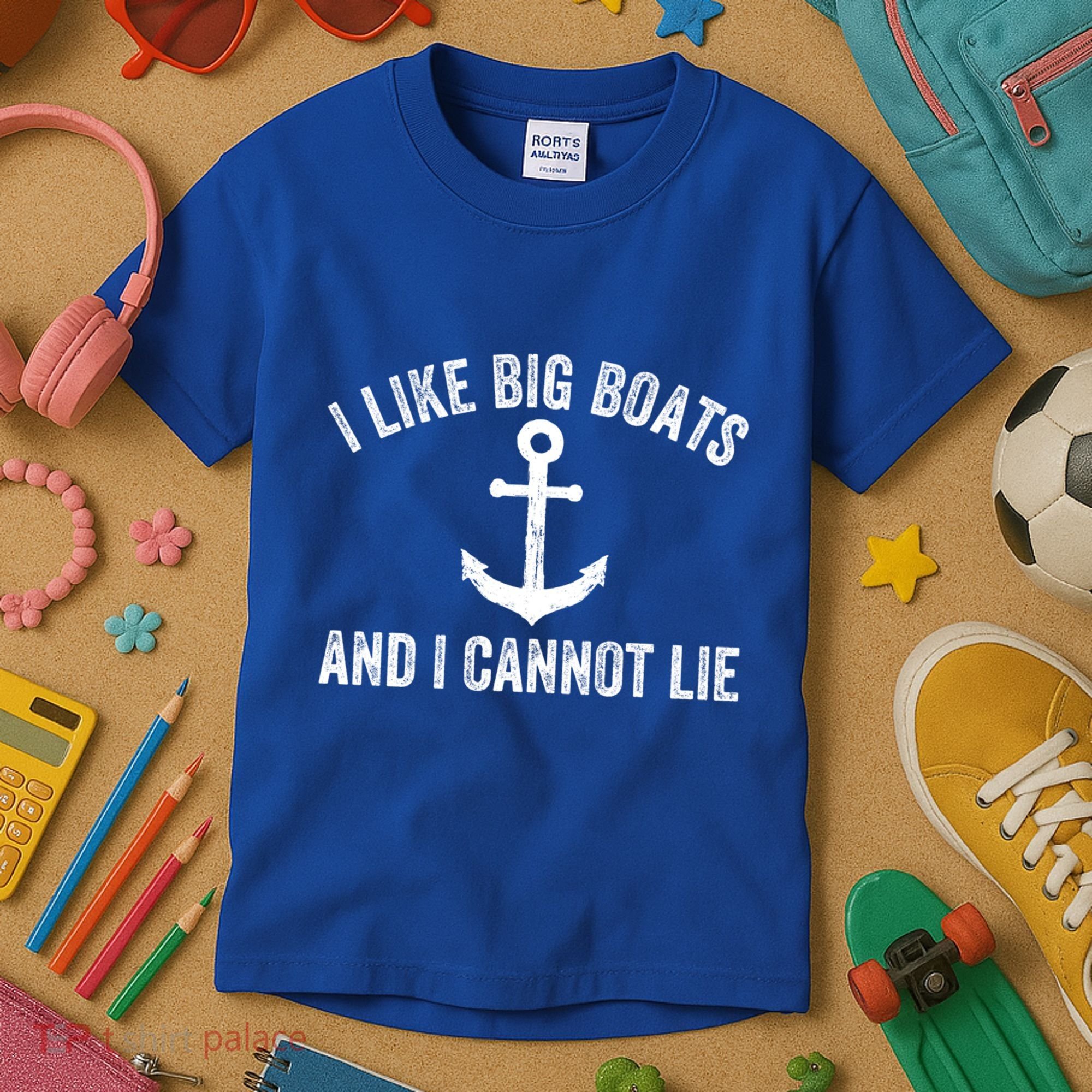 I Like Big Boats And I Cannot Lie Gift Kids T-Shirt