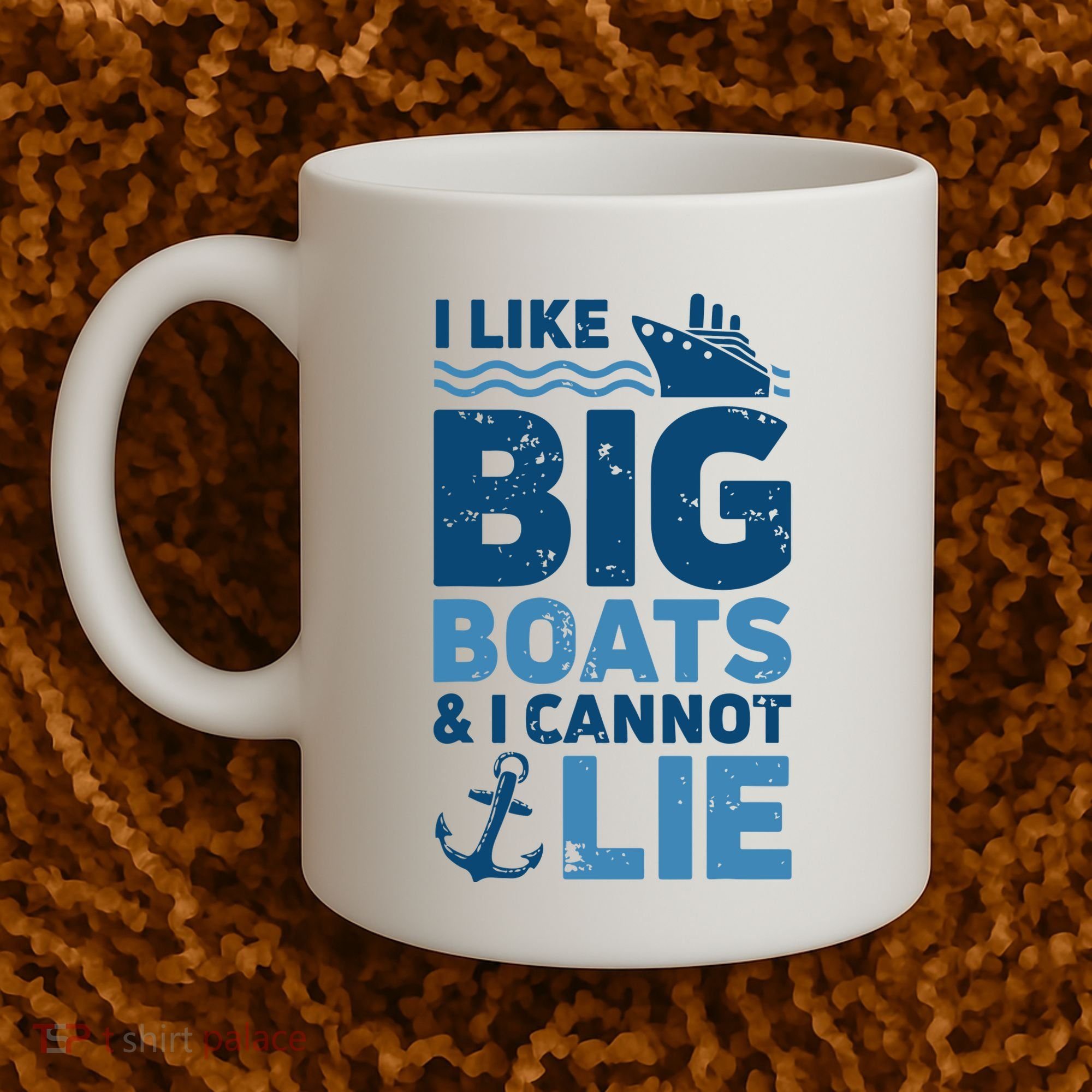 I Like Big Boats And I Cannot Lie Funny Cruise Ship Coffee Mug