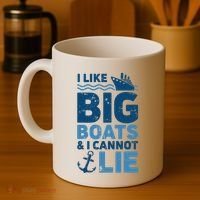 I Like Big Boats And I Cannot Lie Funny Cruise Ship Coffee Mug thumb 4