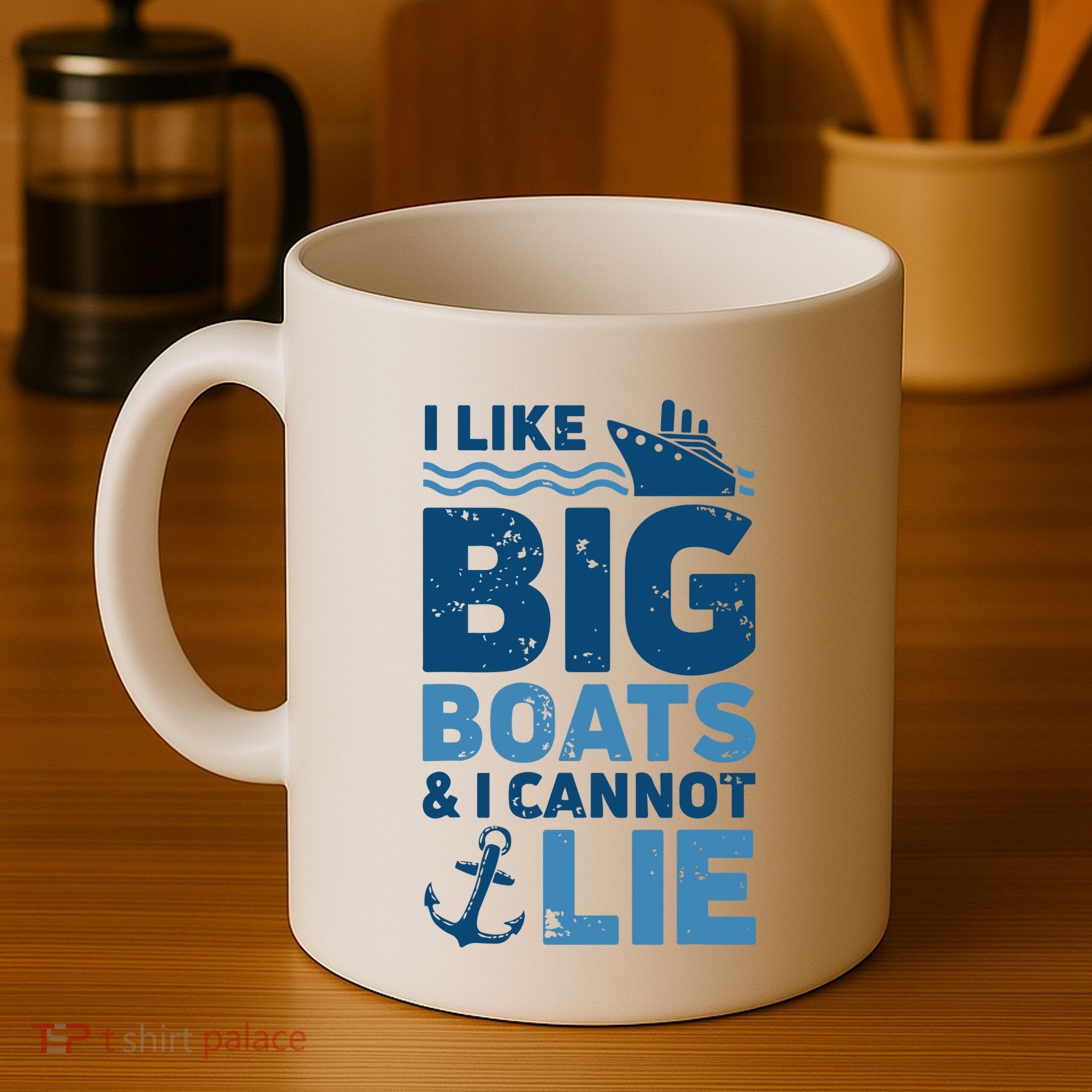 I Like Big Boats And I Cannot Lie Funny Cruise Ship Coffee Mug