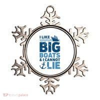 I Like Big Boats And I Cannot Lie Funny Cruise Ship Ornament thumb 0