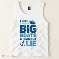 I Like Big Boats And I Cannot Lie Funny Cruise Ship Tank Top thumb 2