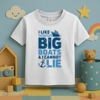 I Like Big Boats And I Cannot Lie Funny Cruise Ship Toddler T-Shirt thumb 3