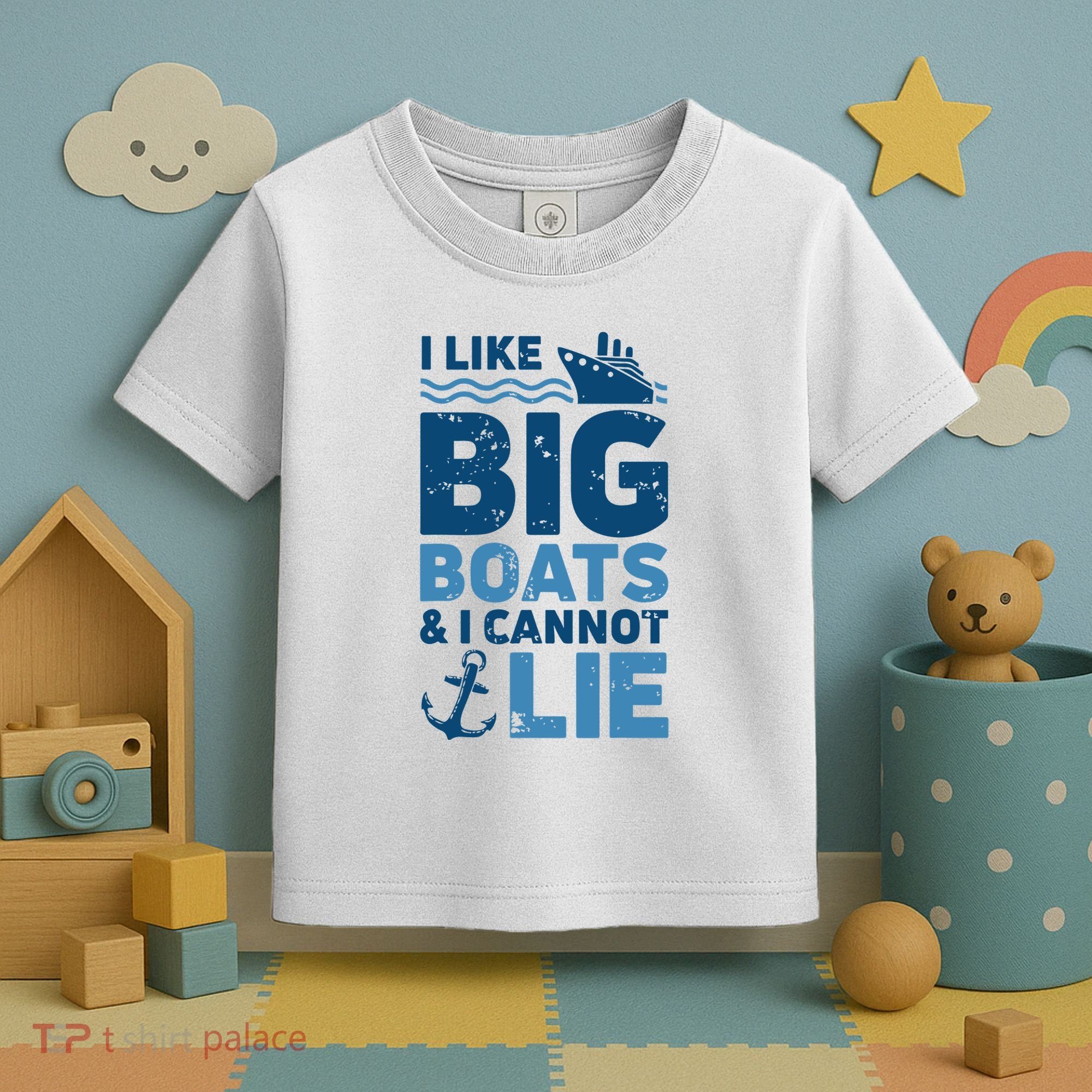 I Like Big Boats And I Cannot Lie Funny Cruise Ship Toddler T-Shirt