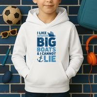 I Like Big Boats And I Cannot Lie Funny Cruise Ship Kids Hoodie thumb 2