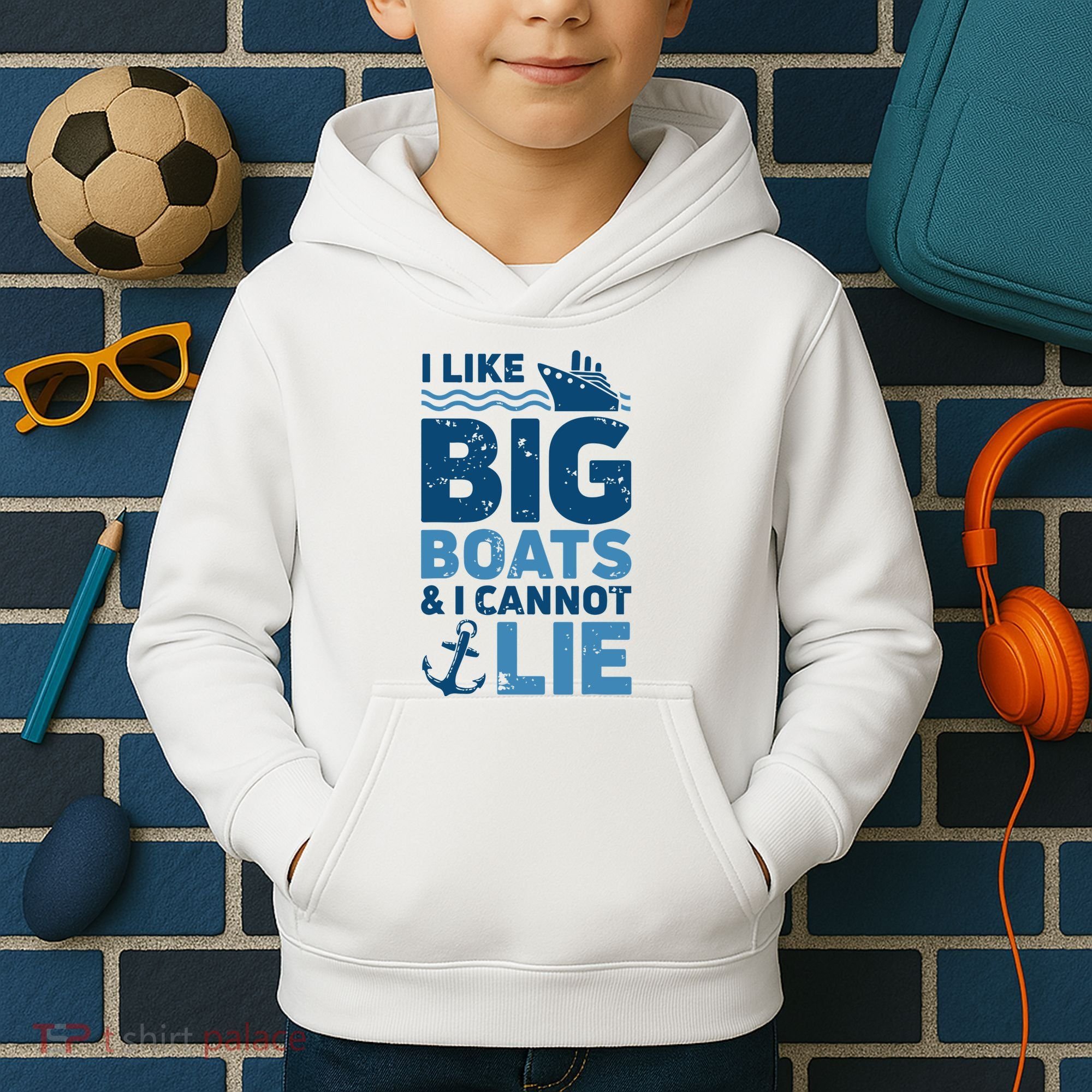 I Like Big Boats And I Cannot Lie Funny Cruise Ship Kids Hoodie
