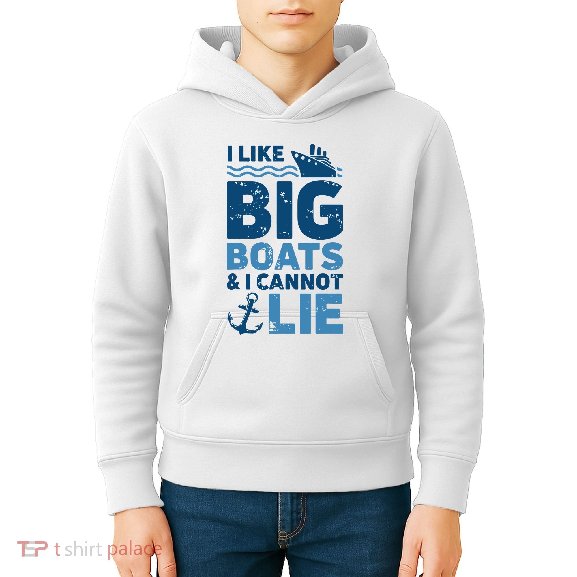 I Like Big Boats And I Cannot Lie Funny Cruise Ship Kids Hoodie