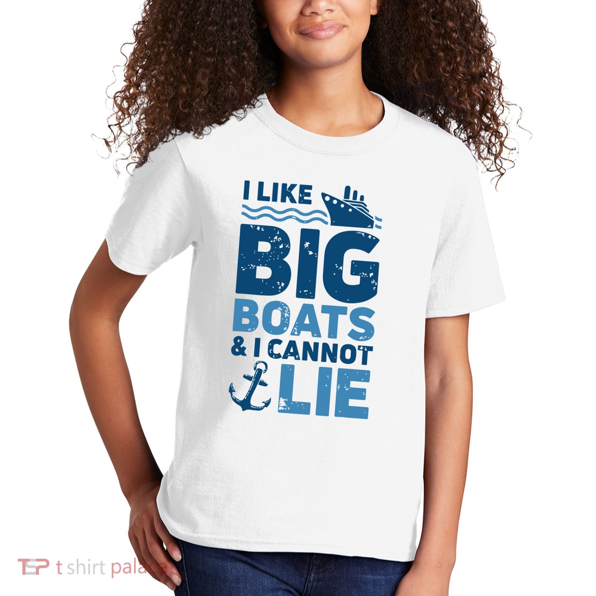 I Like Big Boats And I Cannot Lie Funny Cruise Ship Kids T-Shirt