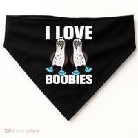 I Love Boobies Blue Footed Boobie Bird USA-Made Doggie Bandana thumb 0