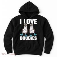 I Love Boobies Blue Footed Boobie Bird Hoodie thumb 0