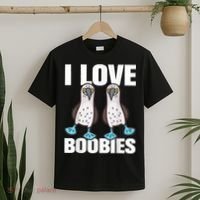 I Love Boobies Blue Footed Boobie Bird T-Shirt thumb 2