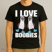I Love Boobies Blue Footed Boobie Bird T-Shirt thumb 3