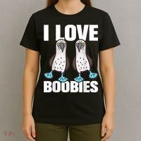 I Love Boobies Blue Footed Boobie Bird T-Shirt thumb 4