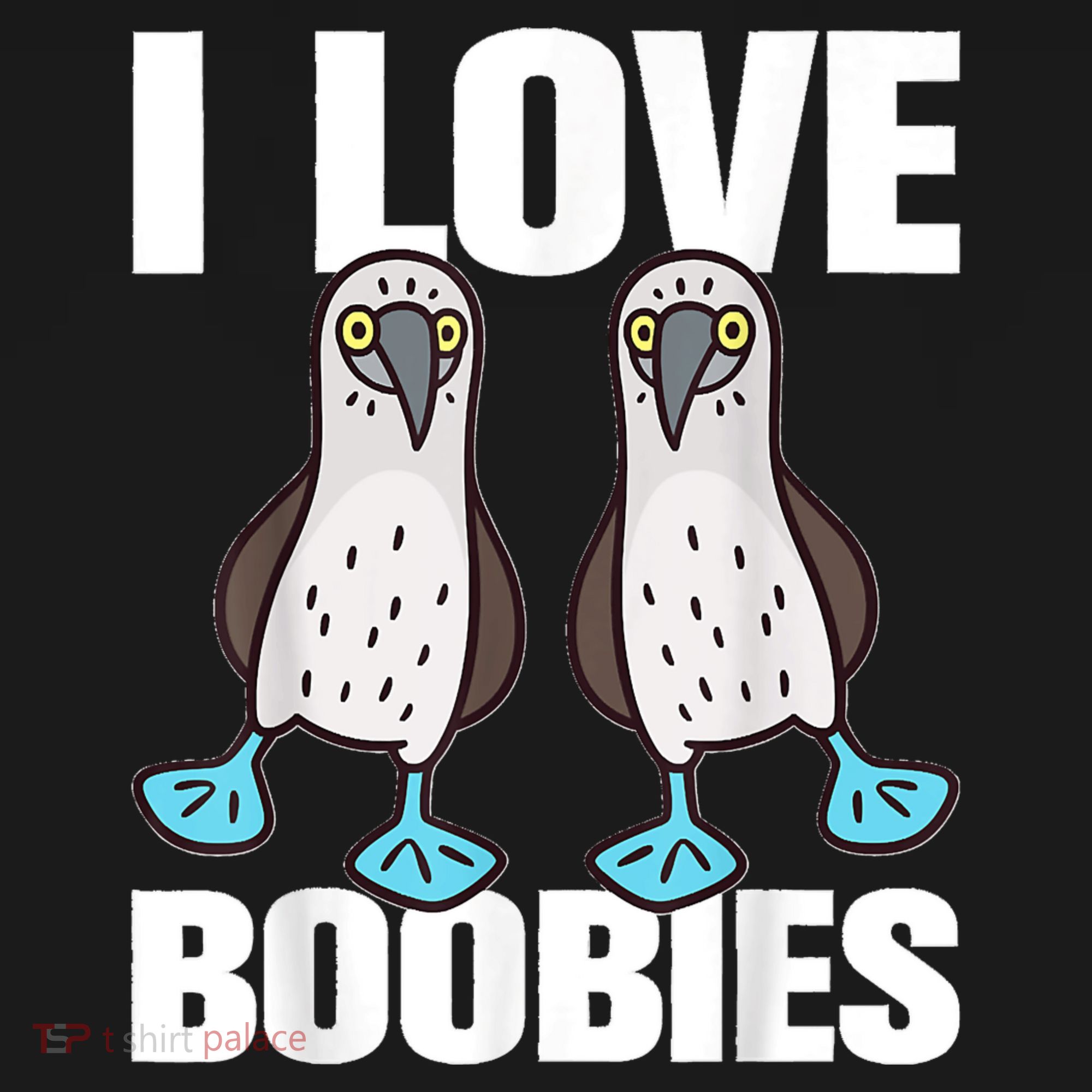 I Love Boobies Blue Footed Boobie Bird Women's Hoodie