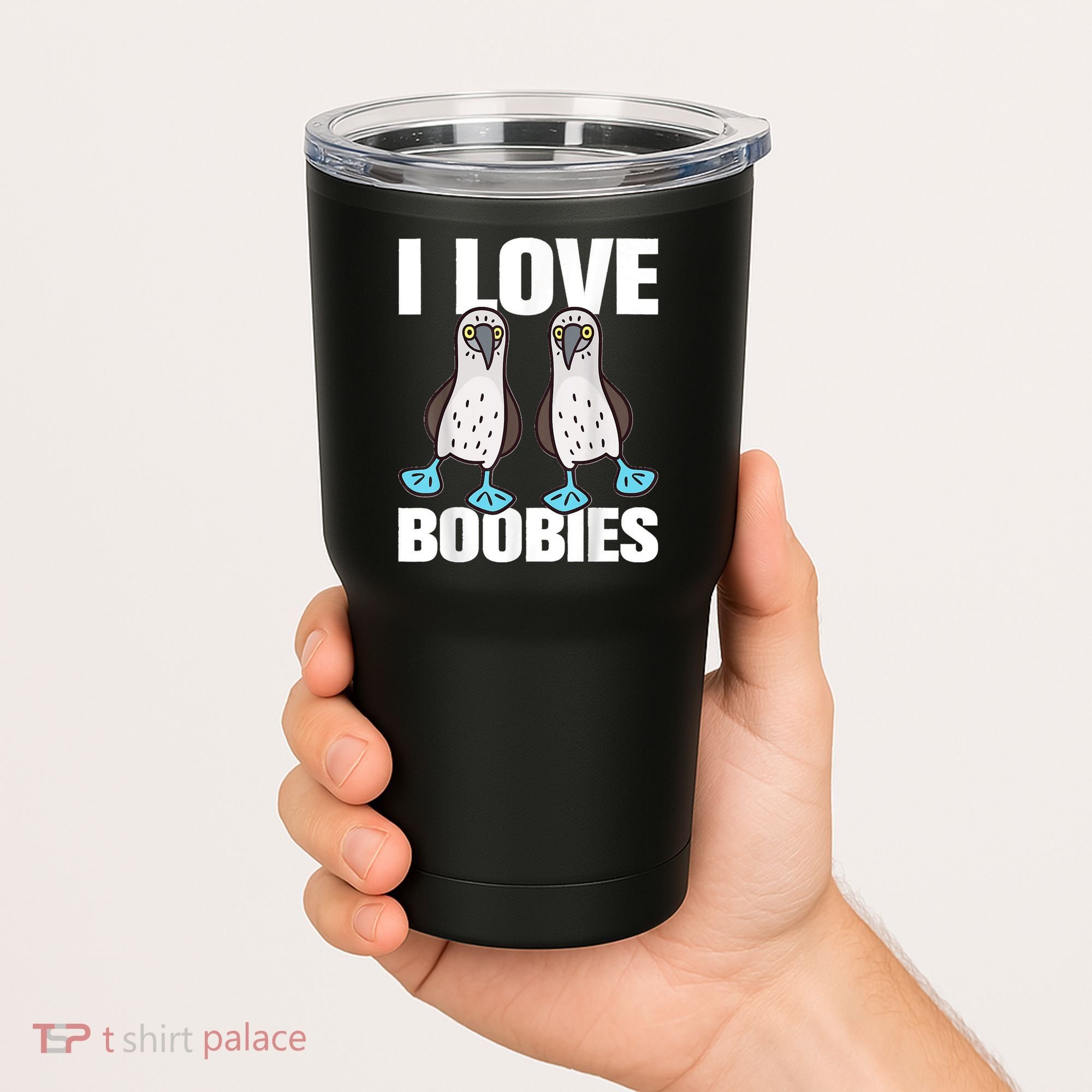 I Love Boobies Blue Footed Boobie Bird Tumbler