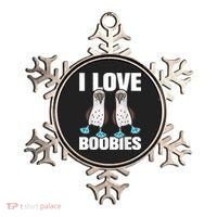 I Love Boobies Blue Footed Boobie Bird Ornament thumb 0