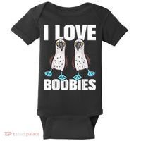I Love Boobies Blue Footed Boobie Bird Baby Bodysuit thumb 0