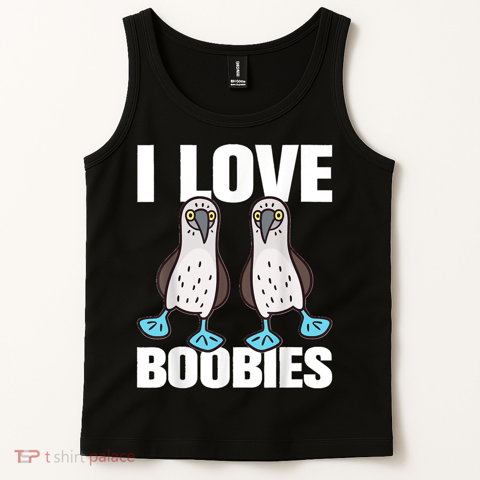 I Love Boobies Blue Footed Boobie Bird Tank Top