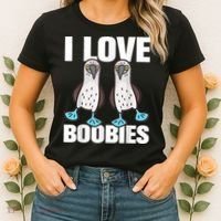 I Love Boobies Blue Footed Boobie Bird Women's T-Shirt thumb 2