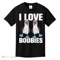 I Love Boobies Blue Footed Boobie Bird Kids T-Shirt thumb 0