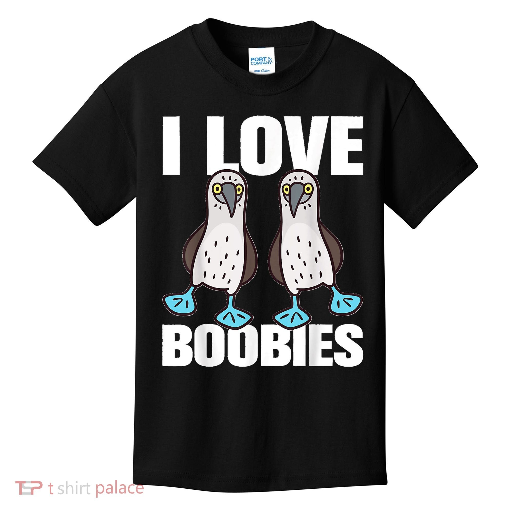 I Love Boobies Blue Footed Boobie Bird Kids T-Shirt