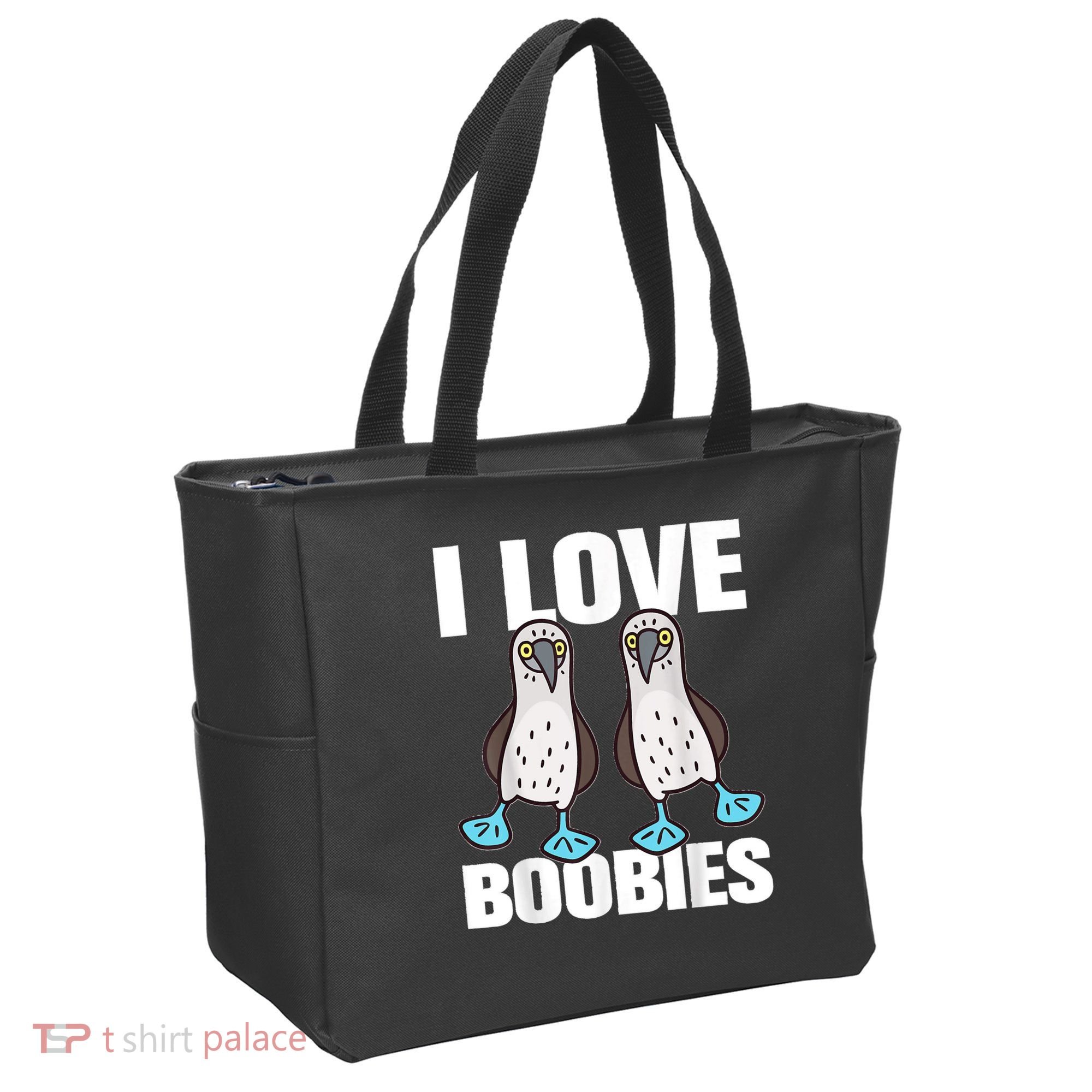 I Love Boobies Blue Footed Boobie Bird Tote Bag